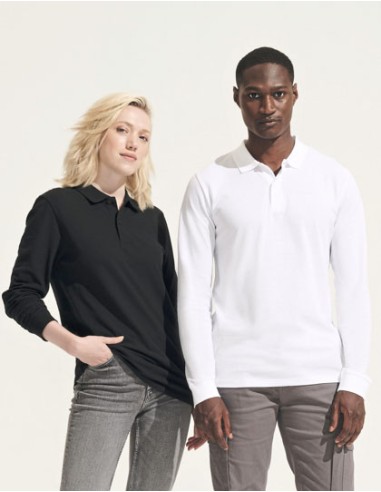 SOL-04241-Unisex Long Sleeve Polo Shirt Planet